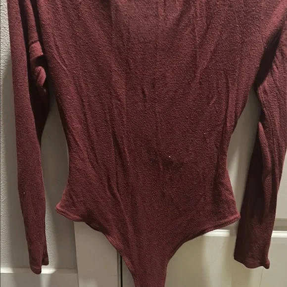 Rue21 Maroon Asymmetrical Wrap Bodysuit - Picture 5 of 5
